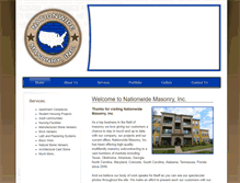 Tablet Screenshot of nationwidemasonryinc.com